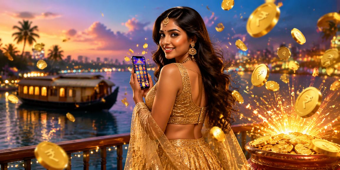 Kerala backwaters with colorful mobile casino experience